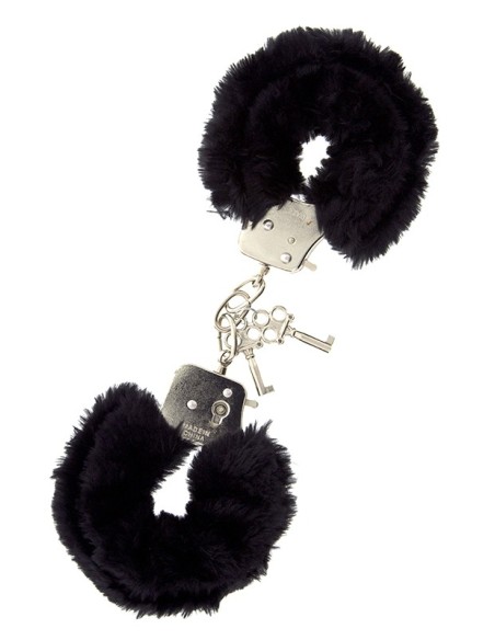 DREAM TOYS HANDCUFFS WITH PLUSH BLACK