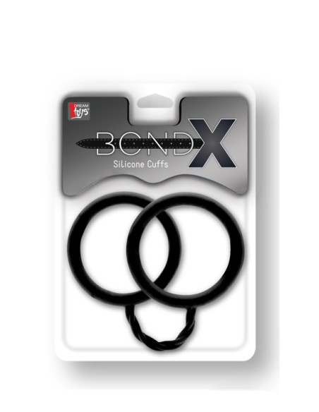 BONDX SILICONE CUFFS BLACK