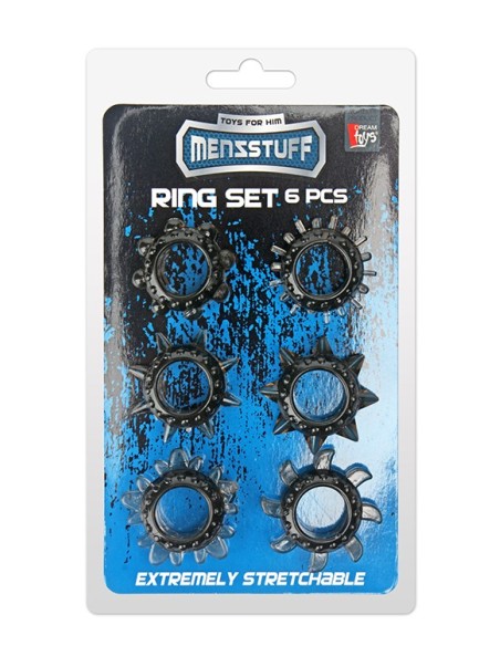 MENZSTUFF 6PC STRETCHABLE RING SET