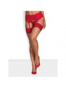 Jolierose stockings L/XL red