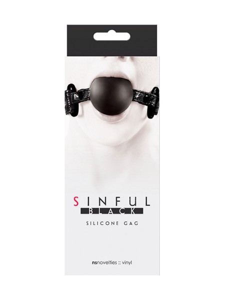 SINFUL SOFT SILICONE GAG BLACK