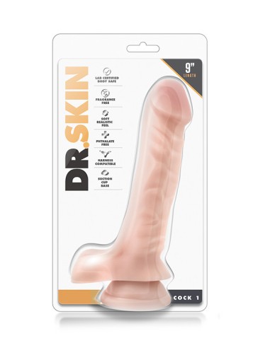 DR. SKIN COCK 9 INCH COCK 1 BEIGE