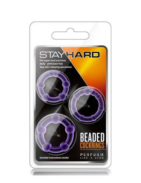 STAY HARD BEADED COCKRINGS PURPLE