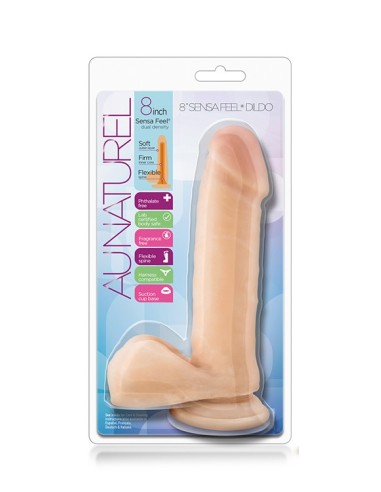 AU NATUREL 8 INCH SENSA FEEL DILDO BEIGE