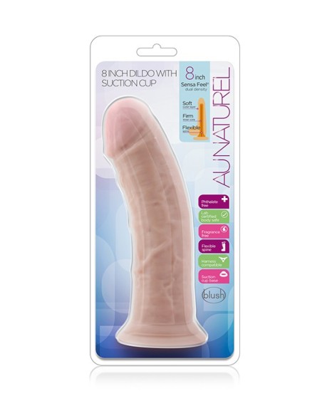 AU NATURAL 8 INCH DILDO VANILLA