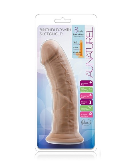 AU NATURAL 8 INCH DILDO MOCHA