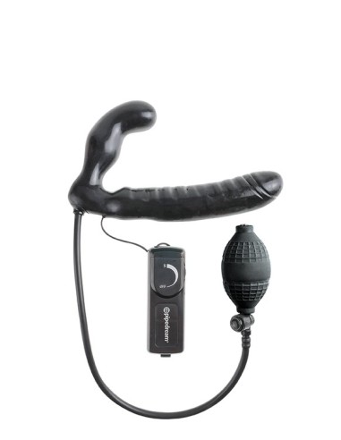 FF DELUXE VIBRATING INFLATABLE STRAP ON