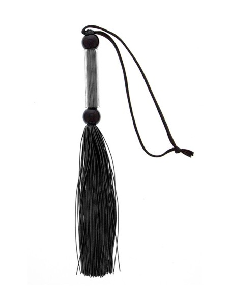 BLAZE SILICONE FLOGGER WHIP BLACK