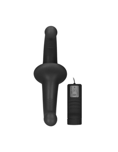 Vibrating Silicone Strapless Strapon -Bl