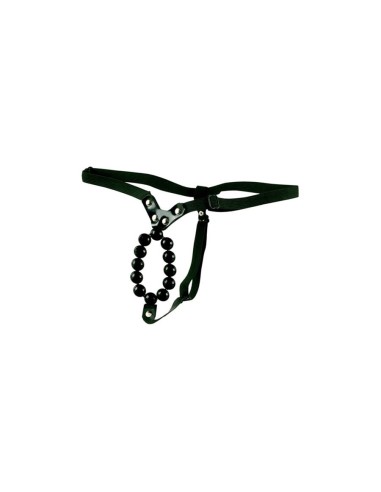 Lover's Thong With Stroker Beads