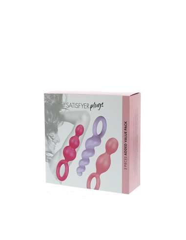 SATISFYER PLUGS SET - 3 pezzi MULTICOLOR