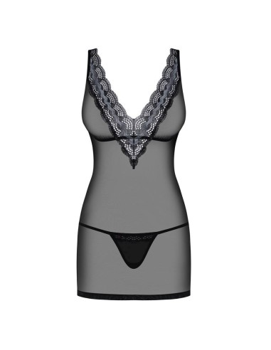 869-CHE-1 chemise & thong black