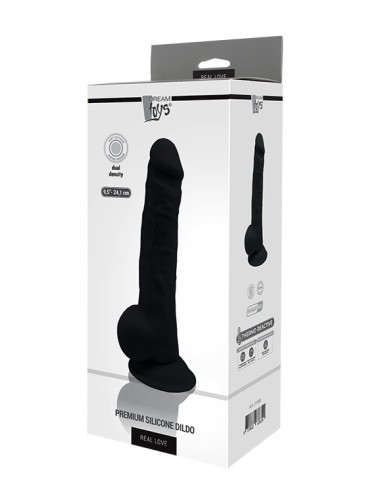 REAL LOVE DILDO 9.5INCH BLACK