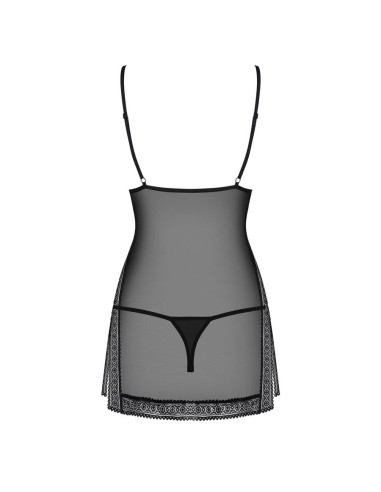 862-CHE-1 chemise & thong black