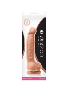 COLOURS DUAL DENSITY 5 INCH DILDO FLESH