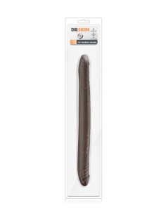 DR. SKIN 16 INCH DOUBLE DILDO CHOCOLATE 2