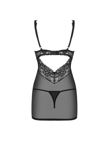 867-CHE-1 chemise & thong black