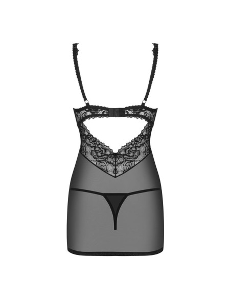 867-CHE-1 chemise & thong black