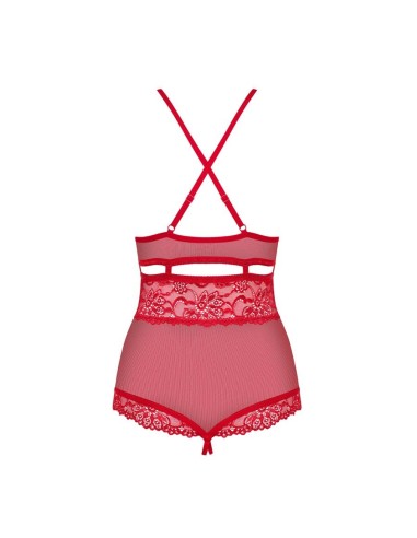 838-TED-3 teddy opencrotch red