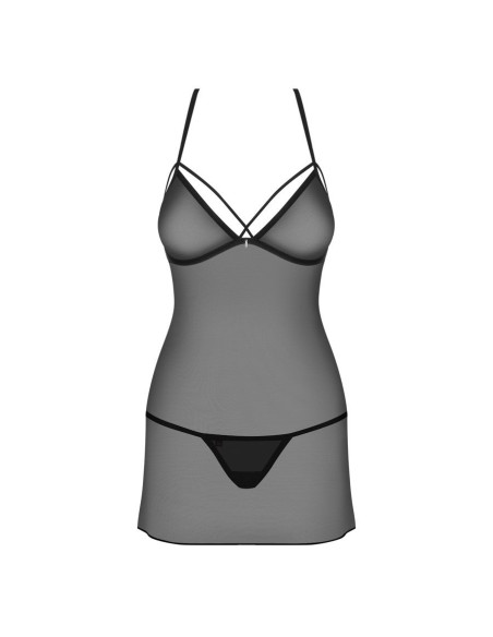 875-CHE-1 chemise & thong black