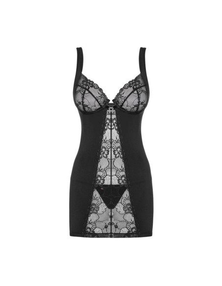 Heartina chemise & thong black