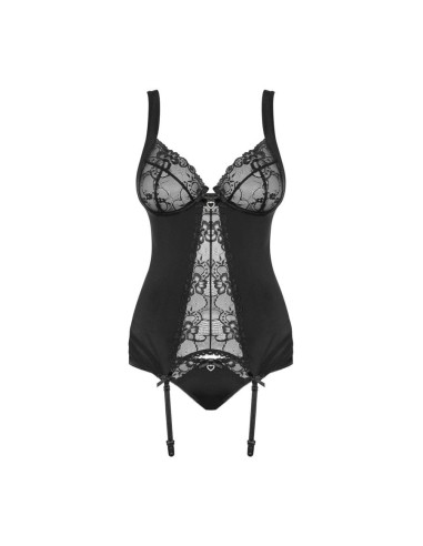 Heartina corset & thong black