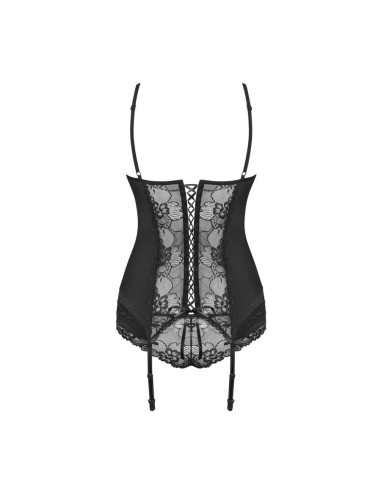 Heartina corset & thong black