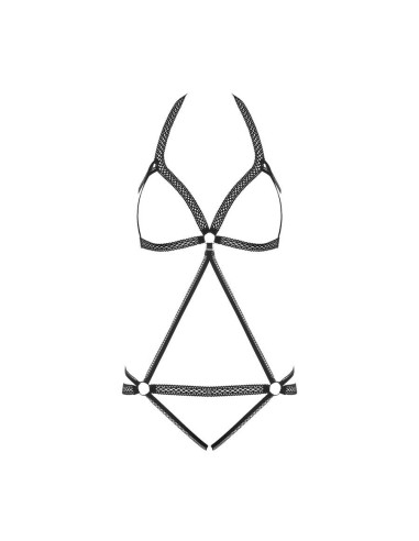 Darkie crotchless teddy black