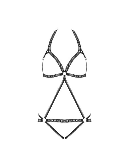 Darkie crotchless teddy black