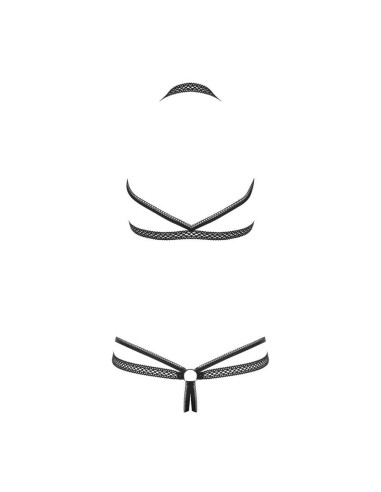 Darkie crotchless teddy black