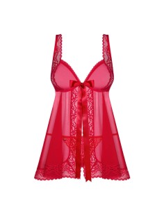 Rougebelle babydoll & thong red 2