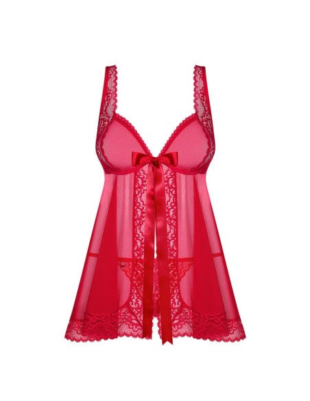 Rougebelle babydoll & thong red