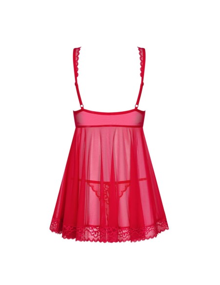 Rougebelle babydoll & thong red