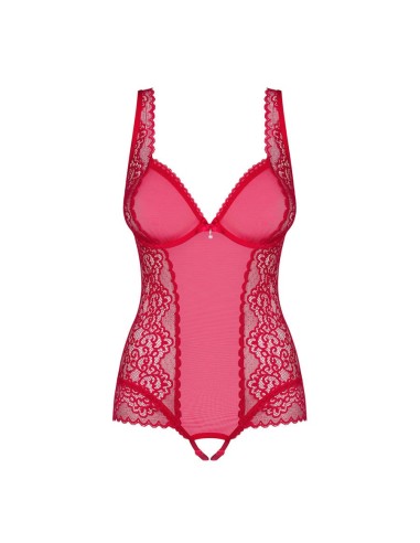 Rougebelle crotchless teddy red