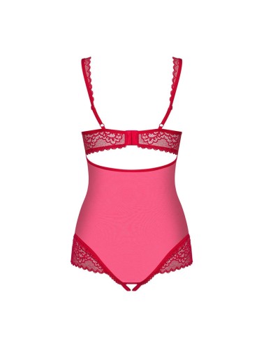 Rougebelle crotchless teddy red