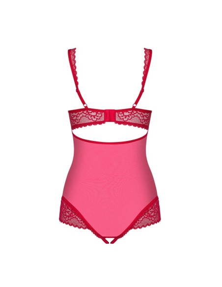 Rougebelle crotchless teddy red
