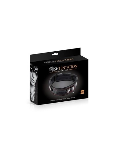 COLLIER CUIR BOVIN NOIR