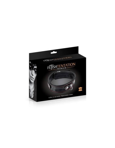 COLLIER CUIR BOVIN NOIR