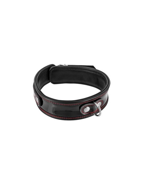 COLLIER CUIR BOVIN NOIR