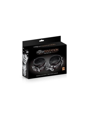 MENOTTES POIGNETS CUIR BOVIN BLK -