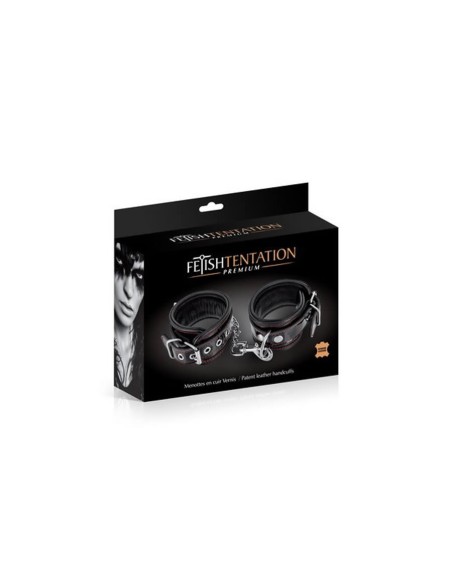 MENOTTES POIGNETS CUIR BOVIN BLK -