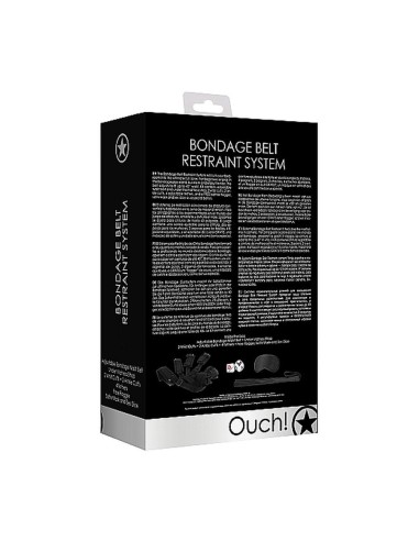 Bondage Belt Restraint System - Black