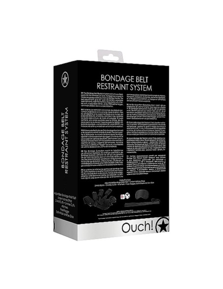 Bondage Belt Restraint System - Black