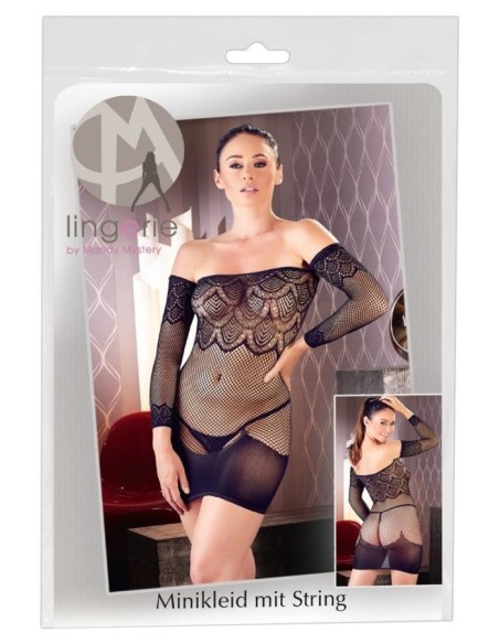 Mini Dress with Gauntlets S-L