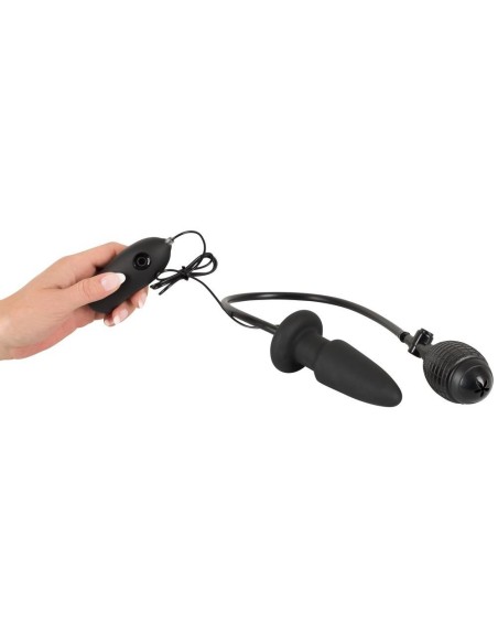 Inflatable vibrating butt plug