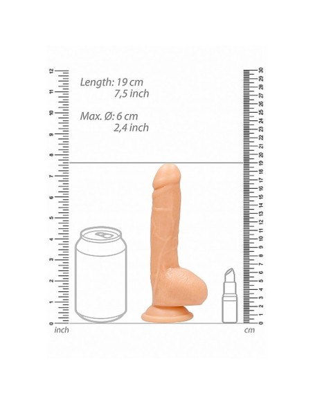 6.5 Inch Realistic Dildo - Flesh