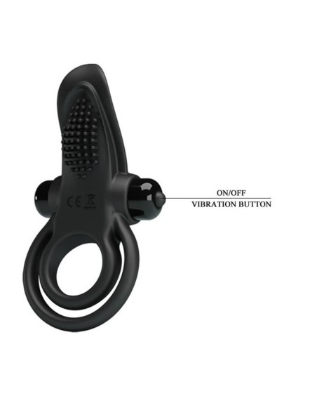 Pretty Love Vibrant Penis Ring Black