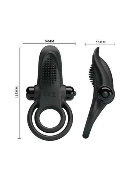 Pretty Love Vibrant Penis Ring Black