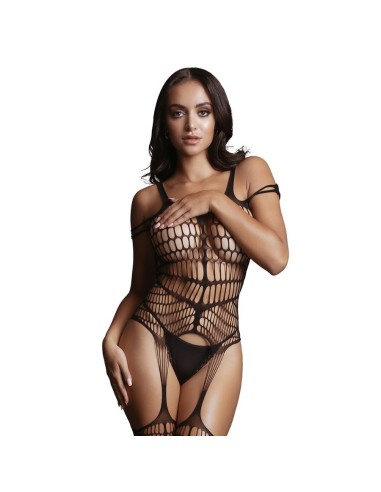 Shredded Bodystocking- Black - One Size