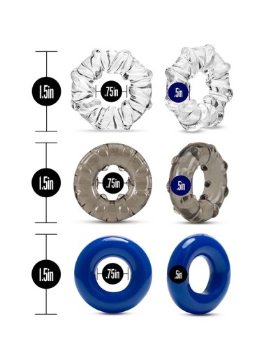 STAY HARD TRIPLE STRETCH 3PACK COCKRINGS